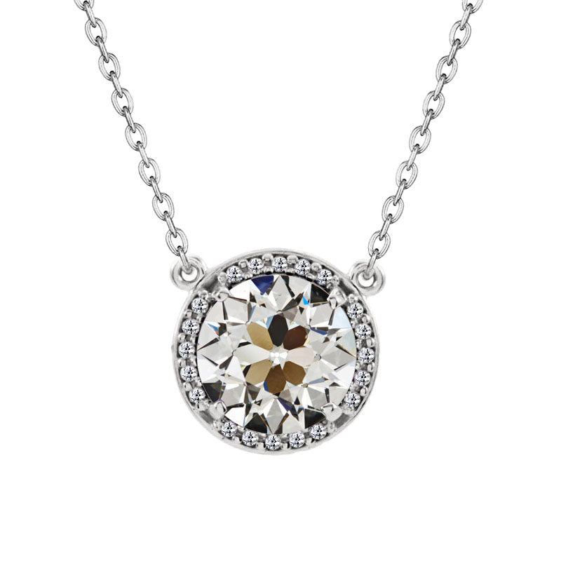 Halo 14K Weißgold mit Edler Diamant – Hauptansicht