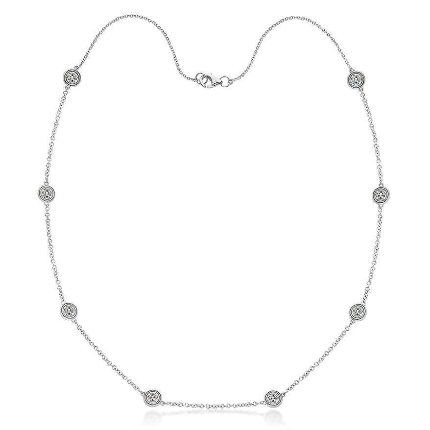 Halskette aus 14-karätigem Gold mit Echt Diamanten