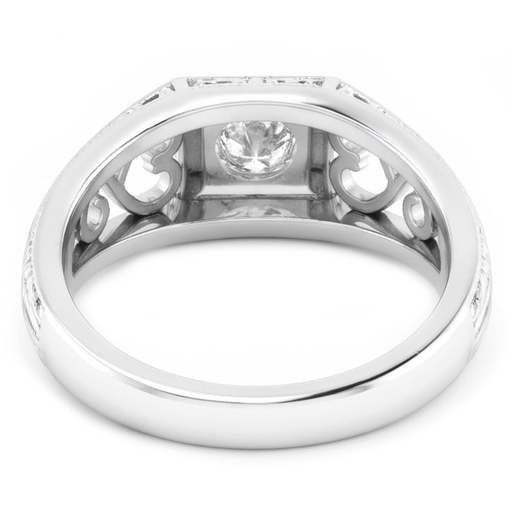 Handgefertigter Edler Diamant Einzelstein-Ring 1 Karat |