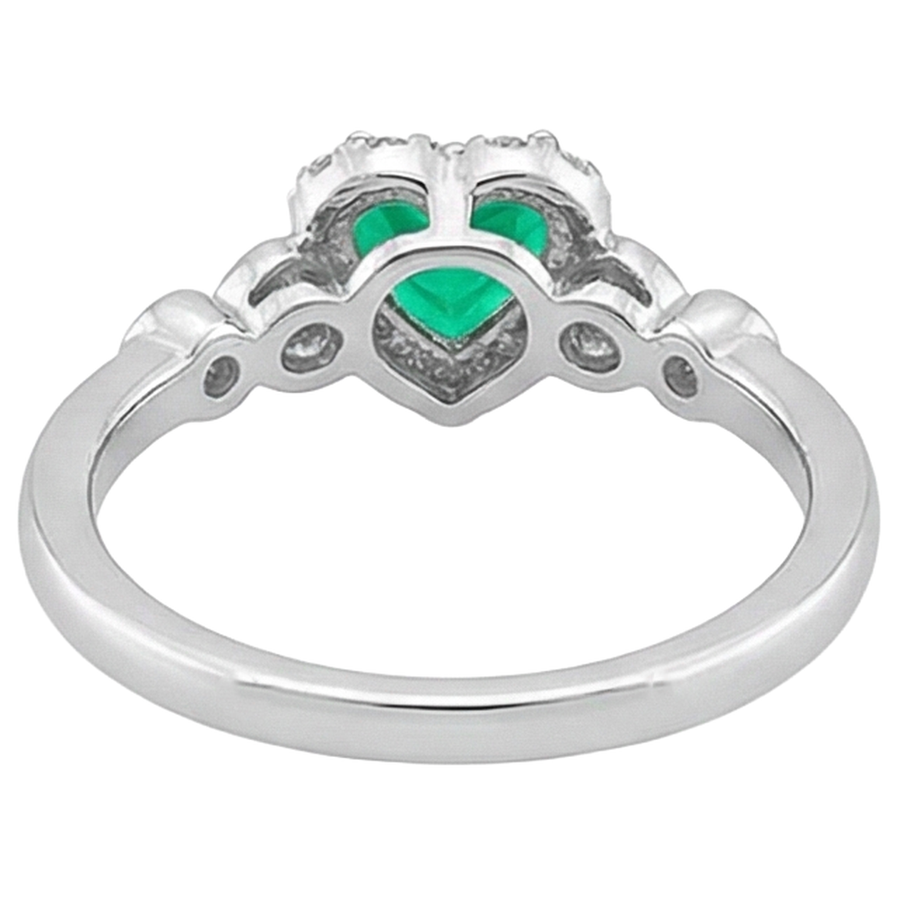 Echter Kolumbianischer Smaragd Edelstein-Ring – Detailansicht