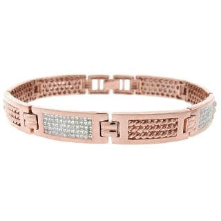 Herren 7.50 Carts Echt Diamantarmband Roségold 14K