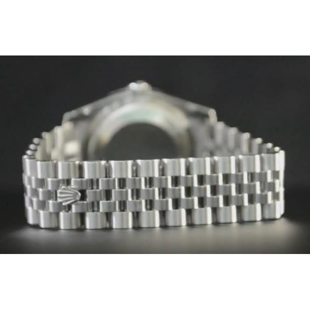 Herren-Herrenuhr Rolex Date Just, Verdeckter Verschluss silbernes Zifferblatt, Jubilee-Band versteckt