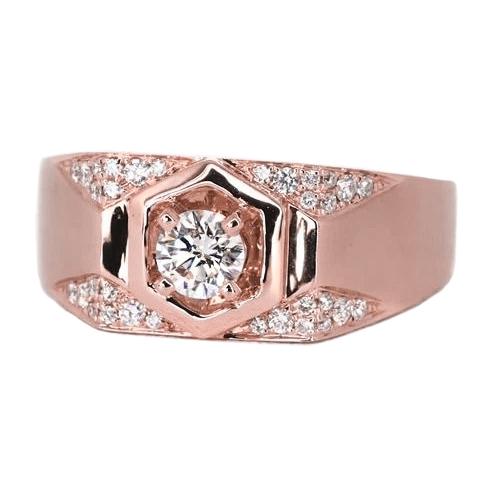 Herrenarmband aus 14 Karat Roségold mit rundem Echt Diamanten 1,75 Karat