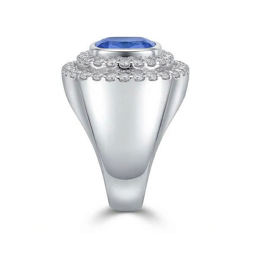 echter round diamant 4.50Karat ring Profilansicht