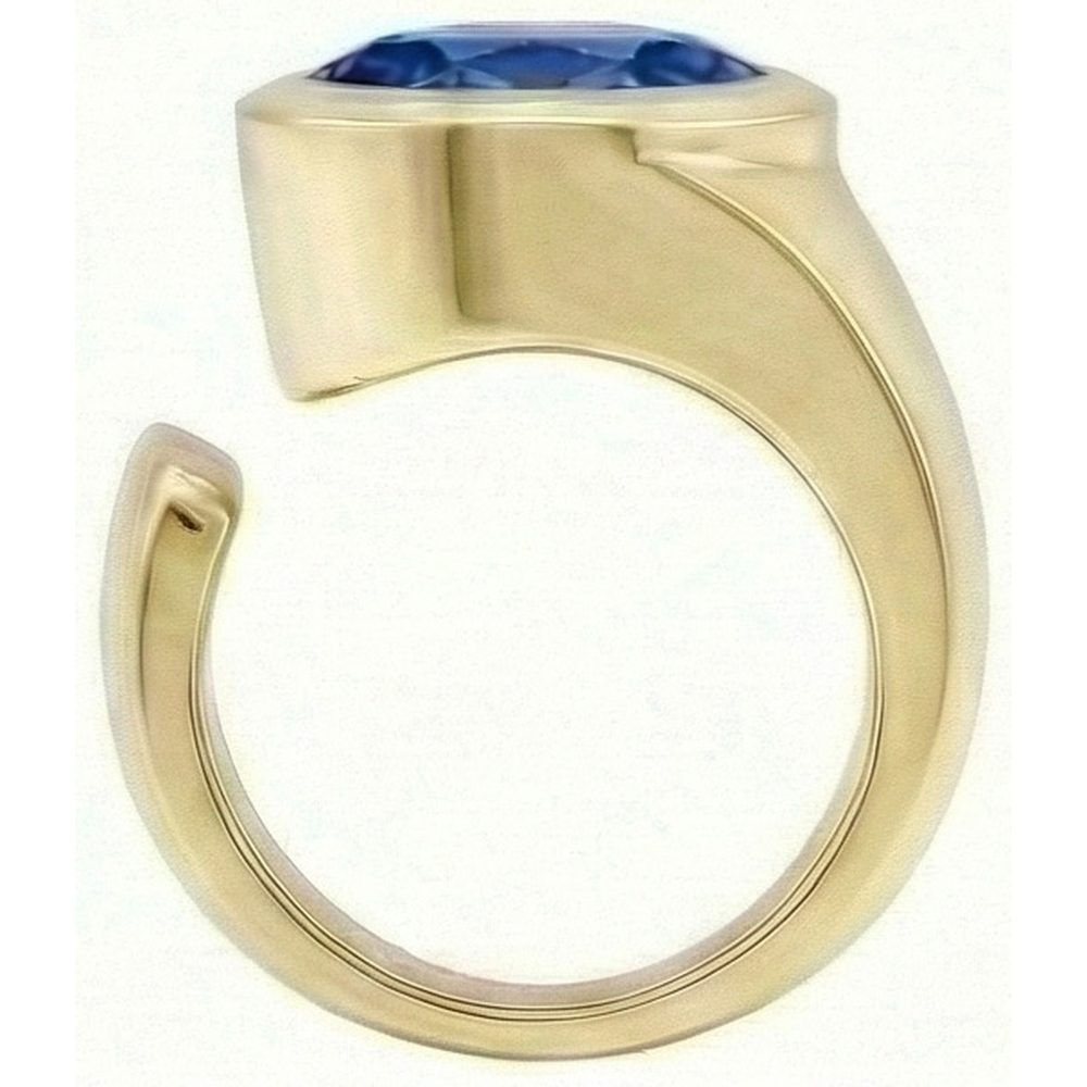 echter oval diamant 3Karat ring Profilansicht