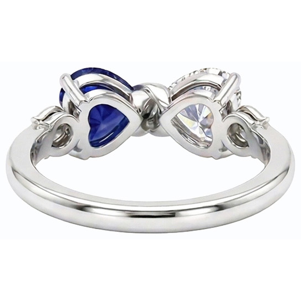 echter heart diamant 3Karat ring auf Weiß