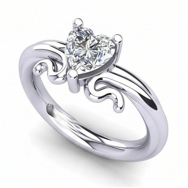 echter heart diamant 1.50Karat ring mit Diamantbesatz