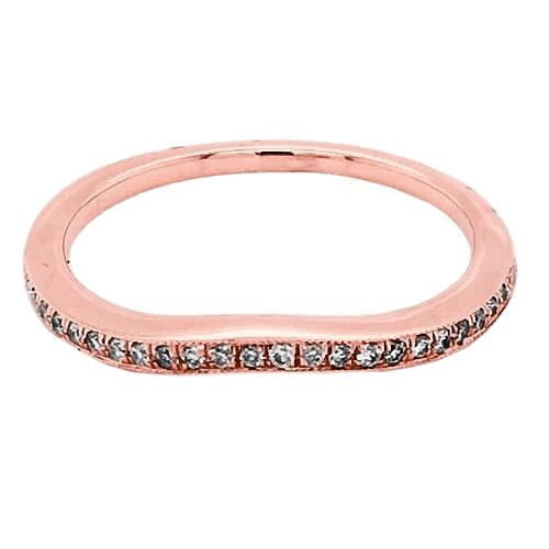 Hochzeitstag Band 0,75 Karat runder Echt Diamant F Vs1 Roségold 14K