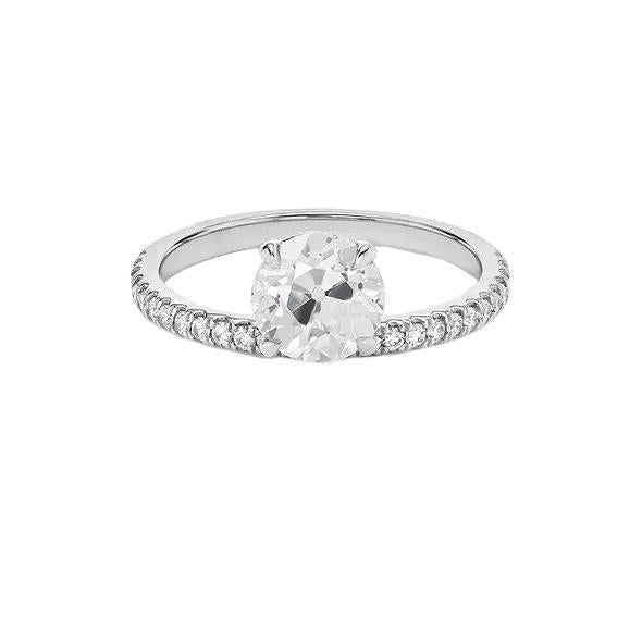 Jahrestag Altschliff Echt Diamantring 2.50 Karat Damen Goldschmuck