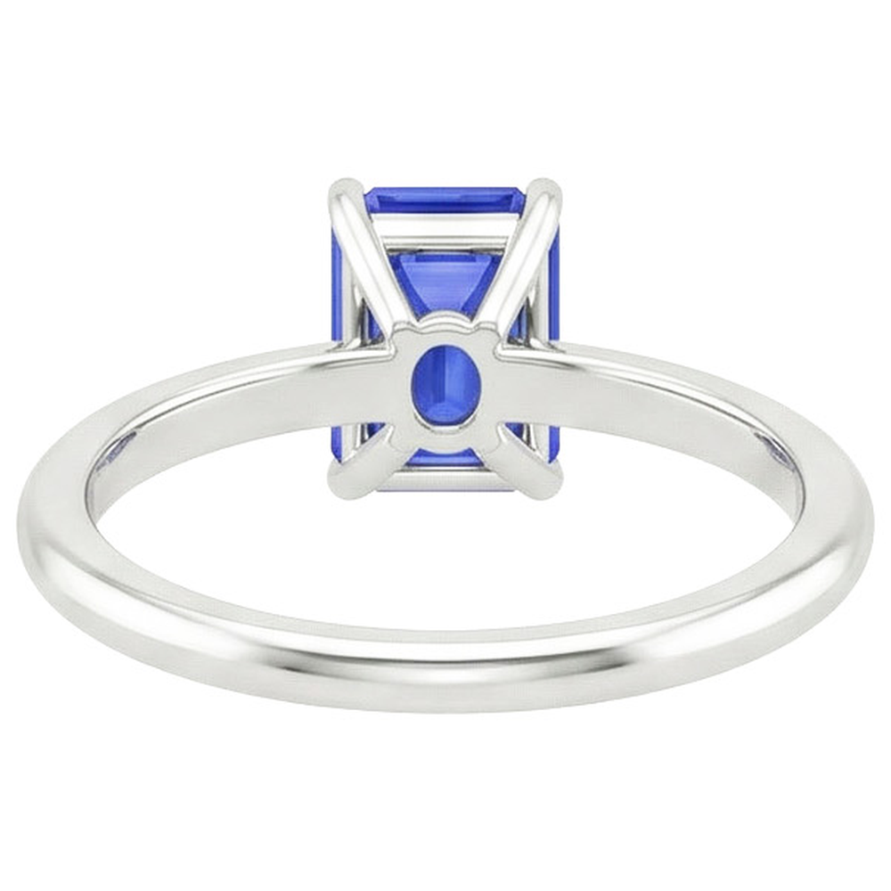 Jubiläums-Solitärring Smaragd Ceylon Saphir 3 Karat