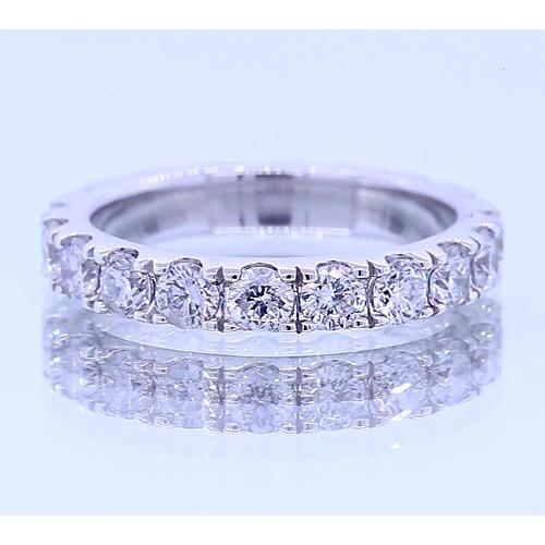 Jubiläumsband Runder Echt Diamant Weißgold Schmuck 2,20 Karat