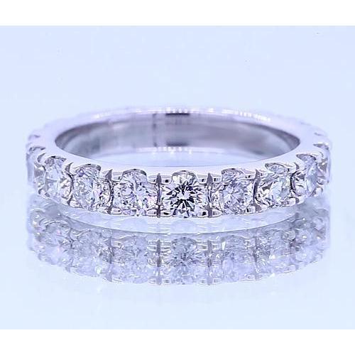 Jubiläumsband Runder Echt Diamant Weißgold Schmuck 2,20 Karat
