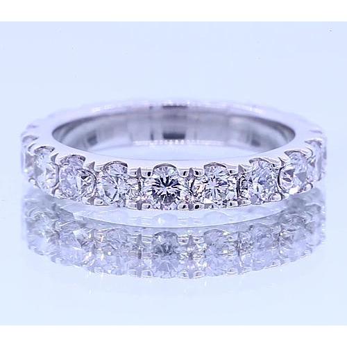 Jubiläumsband Runder Echt Diamant Weißgold Schmuck 2,20 Karat