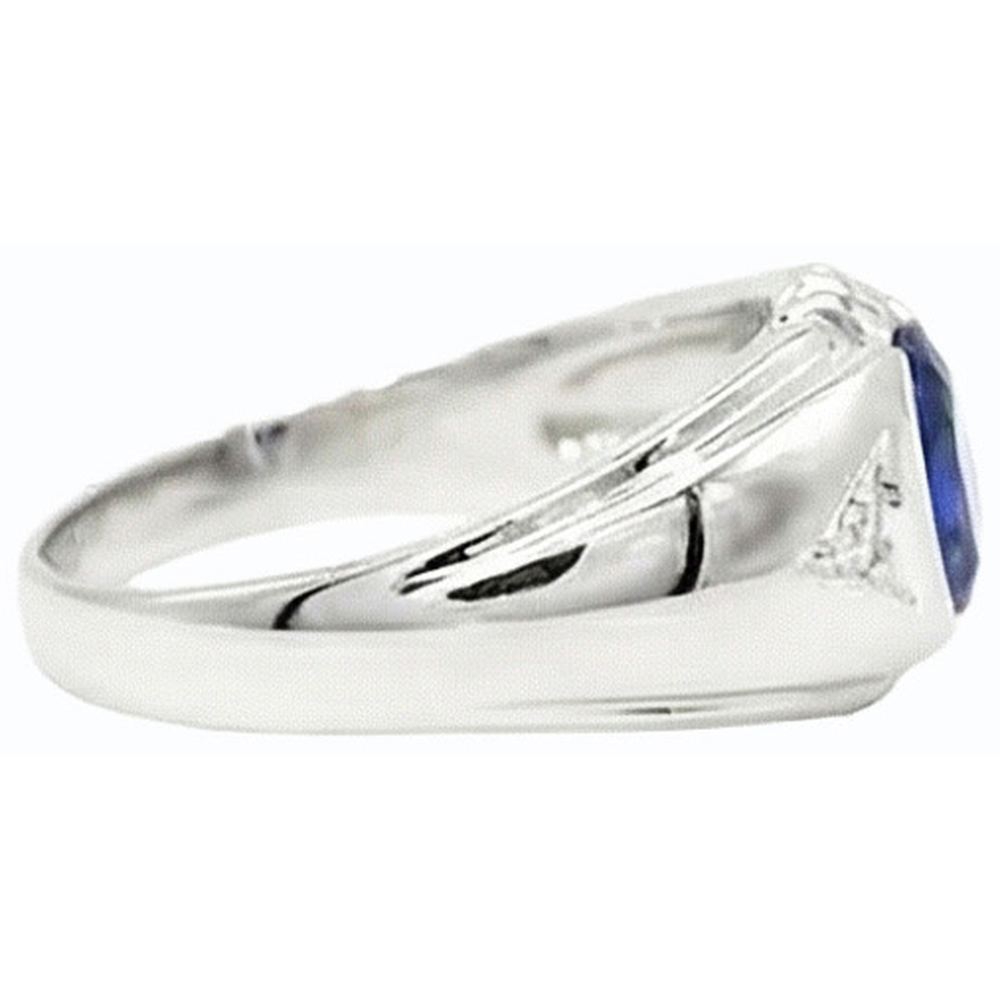Jubiläumsring Oval Ceylon Saphir Vintage Style 1.25 Karat
