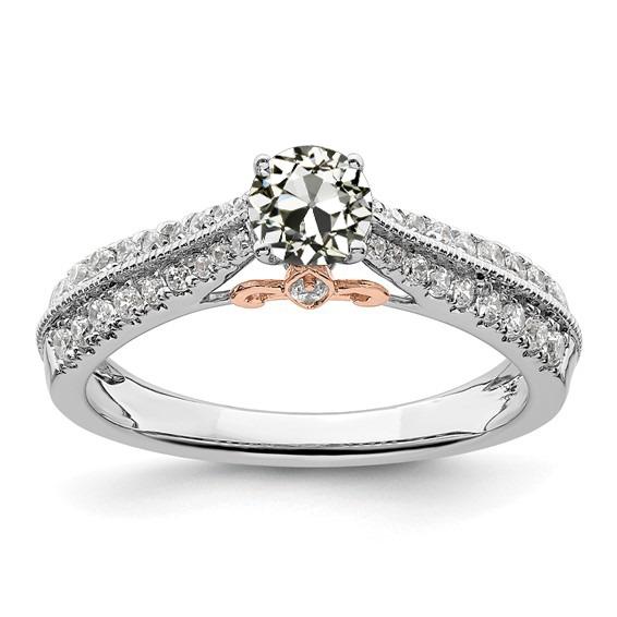 Jubiläumsring alter Bergmann Natürliche Diamant Zweireihige Akzente 2.50 Karat