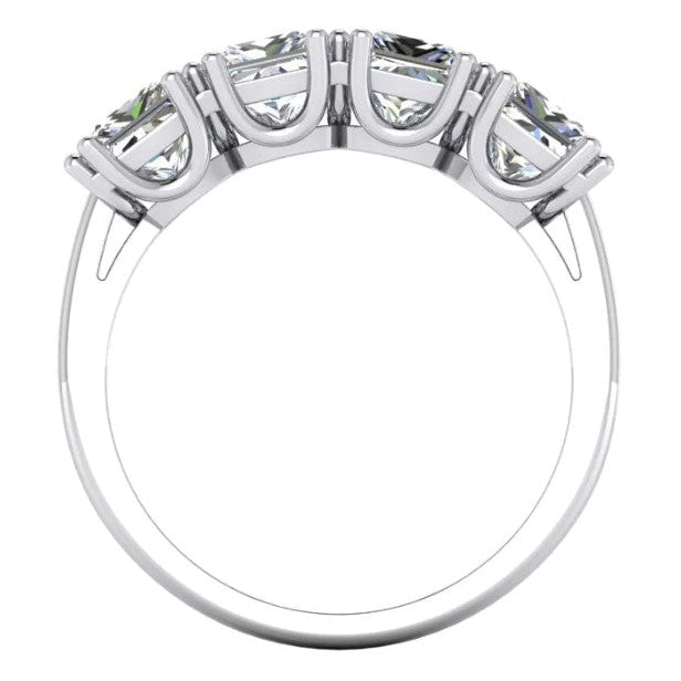Princess Cut Diamond Jubiläumsring Band 3 Karat
