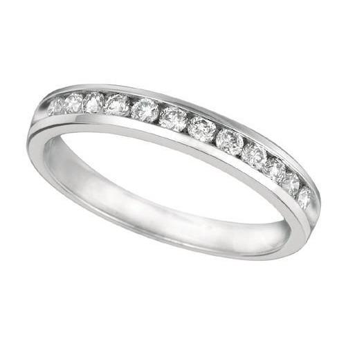 Kanaleinstellung 0,37 ct. Halbes Eternity-Verlobungsband mit Echt Diamanten