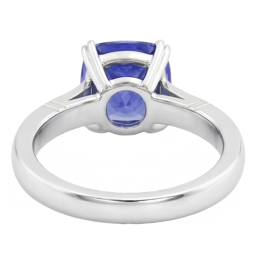 echter cushion diamant 2Karat ring Profilansicht