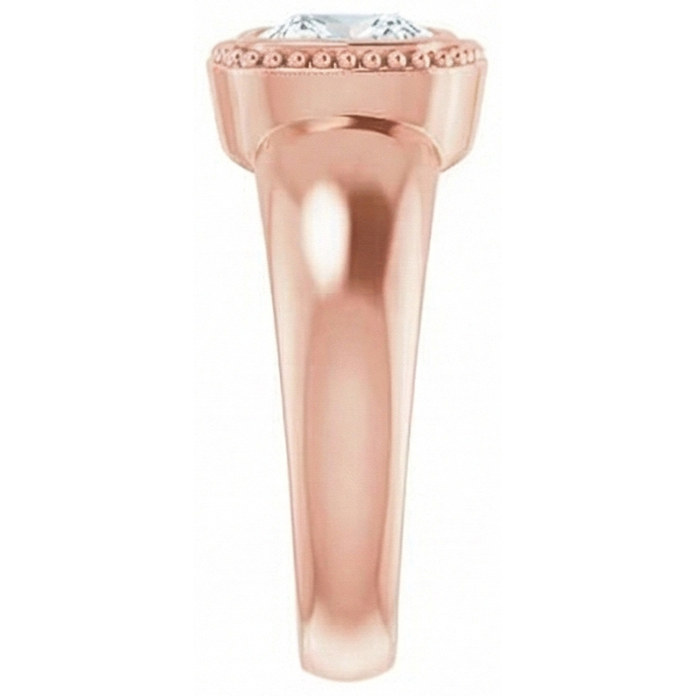 Kissen alter Bergmann Echt Natürlicher Diamant ( nicht im Labor gezüchtet ) Solitaire Ring Lünette Perlen Stil 2 Karat