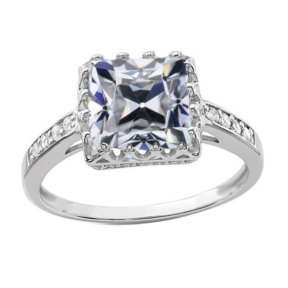 Kissen alter Bergmann Echt Diamant Dame Ehering 4 Karat 14K Gold