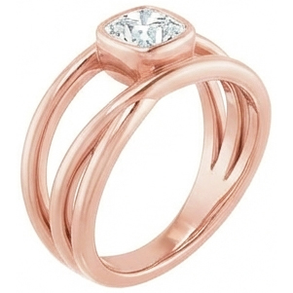 Kissen alter Bergmann Echt Natürlicher Diamant ( nicht im Labor gezüchtet ) Solitaire Ring Lünette Set Gold 2.50 Karat