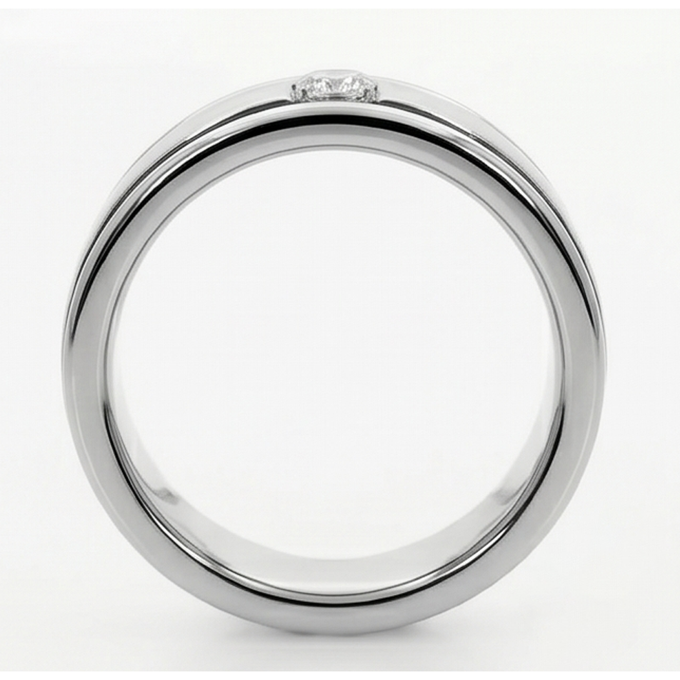Komfort Fit Herren Band Aus der Erde Abgebauter Natürlicher Diamant Ring Für Herr