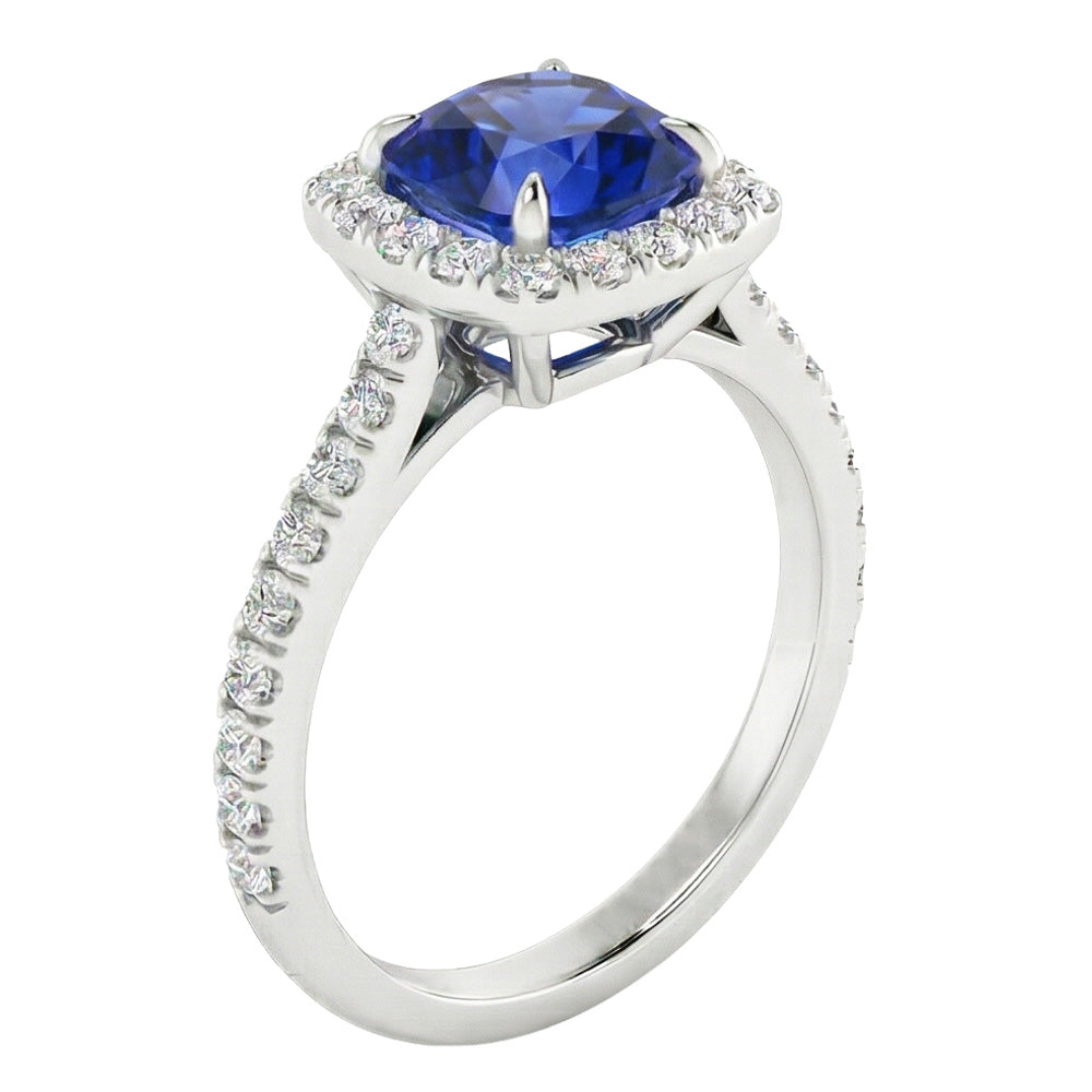 echter round diamant 2.75Karat ring Draufsicht