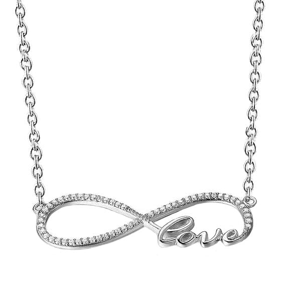 Liebe Anhänger Halskette 1 Karat Rund Schliff Echt Diamant 14K Weiß Gold