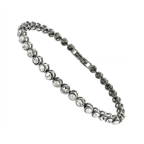 Lünette Set Rund Echt Diamant Damen Tennisarmband Gold Weiß 19.80 Karat