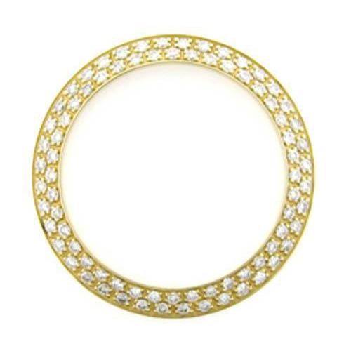 Lünette aus Gelbgold 14K Diamanten passend für Rolex Datejust oder Date All Uhrenmodelle