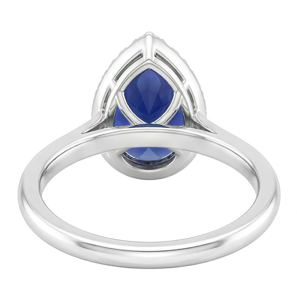 Luxuriöser 2-Karat Royalblauer Saphir Farbstein-Ring