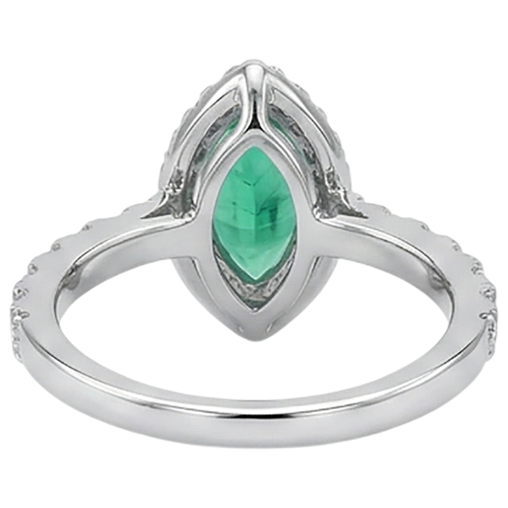 Luxuriöser Edelstein-Ring 3 Karat – Rückansicht