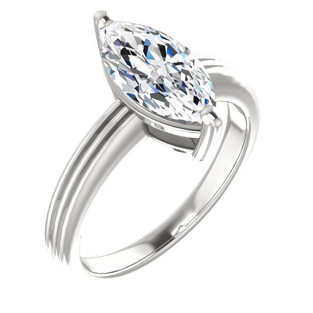 Marquise Solitaire Echt Diamant-Verlobungsring 2 Karat