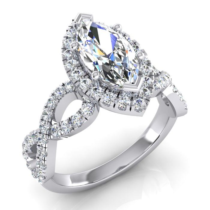 Marquise Infinity Natürliche Erde Gewonnenen Diamanten Schmuck
