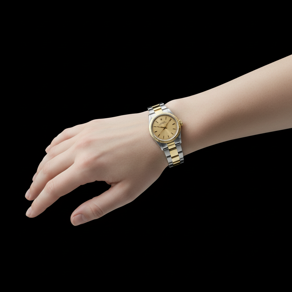 Mittelgroße 30-mm-Rolex-Datumsuhr mit zweifarbigem Stick-Zifferblatt P5