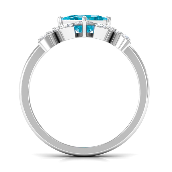 Moderner floraler Paraiba-Cocktailring