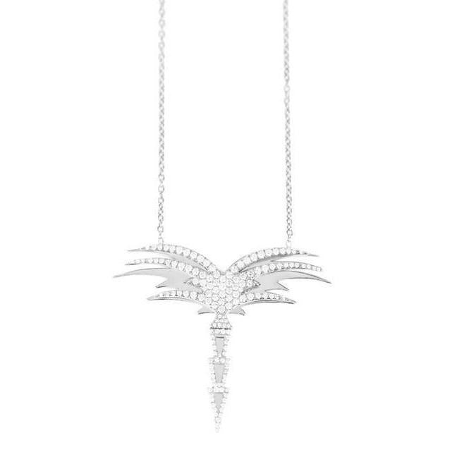Modische Echt Diamant Kette Rund Schliff 1,50 Ct. Weiß Gold 14K