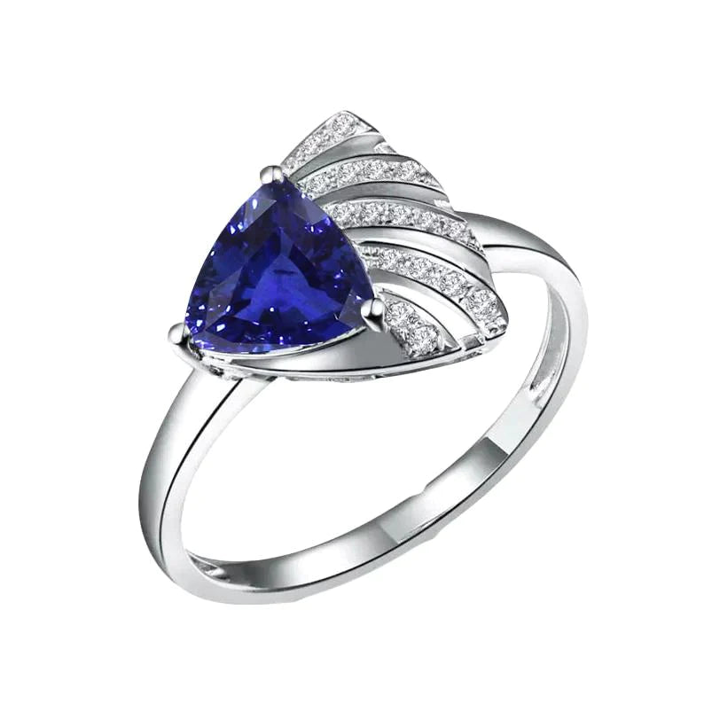 Nachlassring mit Edelstein und Diamant