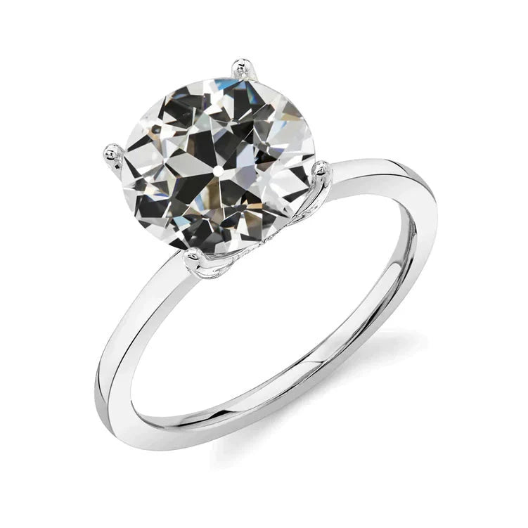 echter round diamant 3Karat ring Vorderansicht