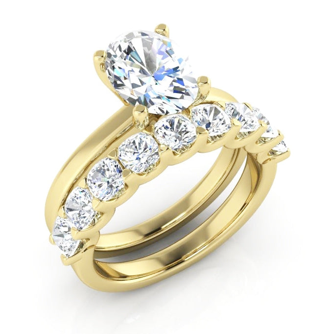 Natürlich Damen Diamant Ehering Set