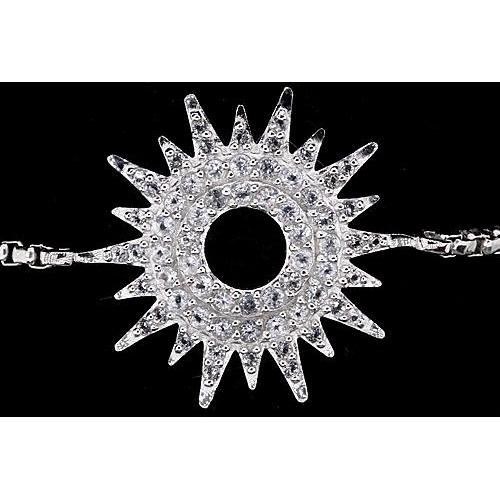 Natürlich Diamant Armband 12 Karat Damen Weißgold Sunburst Schmuck