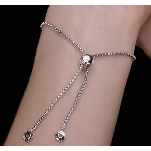 Natürlich Diamant Armband 12 Karat Damen Weißgold Sunburst Neu