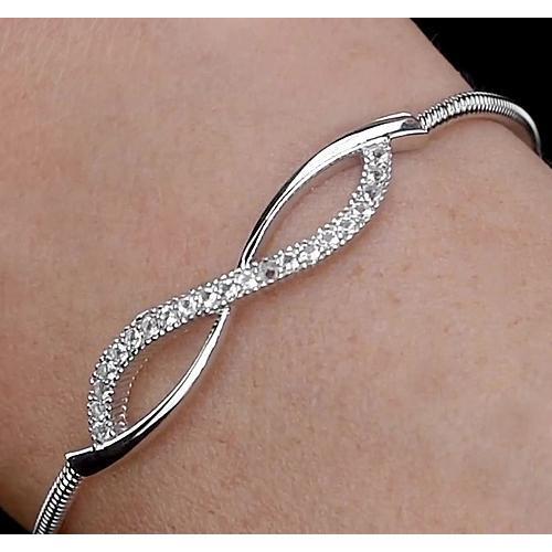 Natürlich Diamant Armreif 3 Karat Weißgold Schmuck 14K
