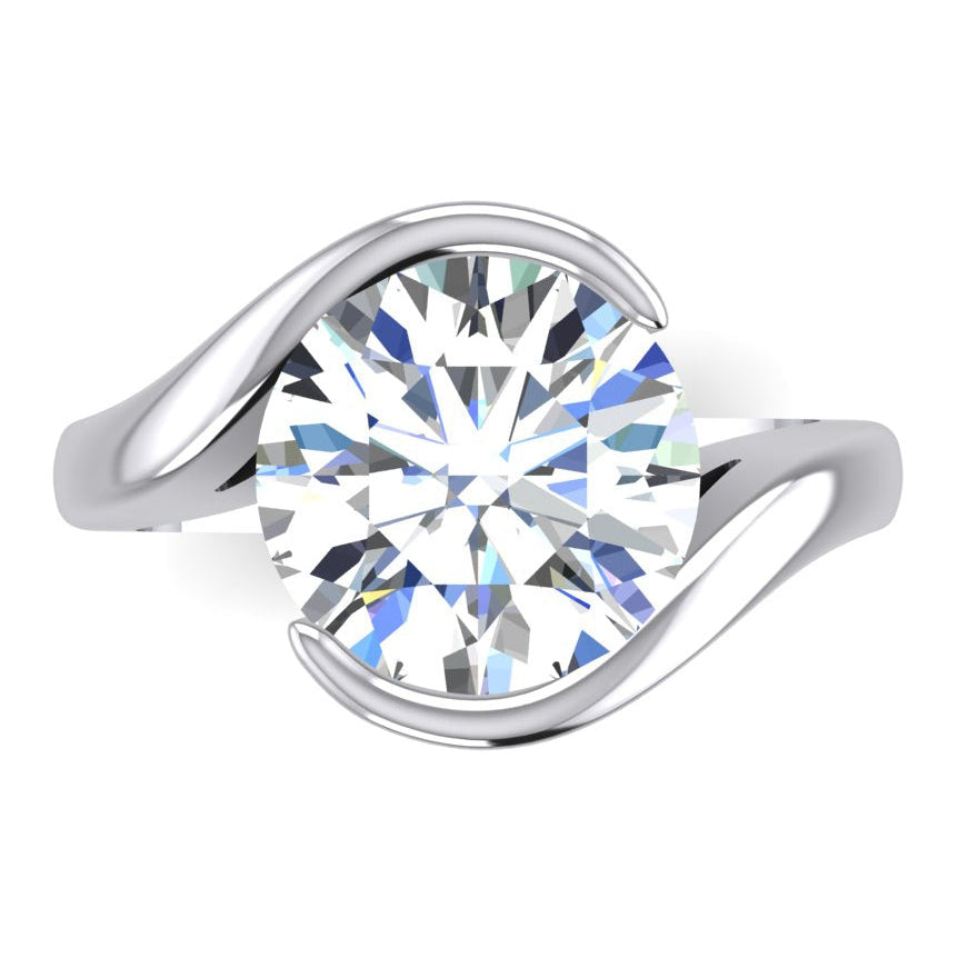 Natürlich Diamantring im Brillantschliff mit Offener