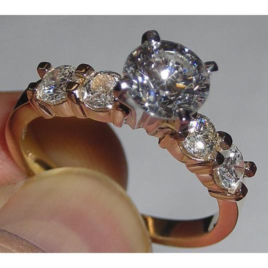 Natürliche Diamant Eheringe aus Gelbgold