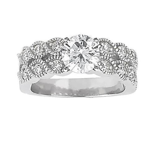 Natürliche Aus der Erde Abgebauter Natürlicher Diamant-Verlobungsring im Vintage-Stil mit 2,80 Karat neu