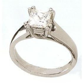 Natürliche Aus der Erde Abgebauter Natürlicher Diamantring-Verlobung 1.5 ct. Prinzessin Solitär