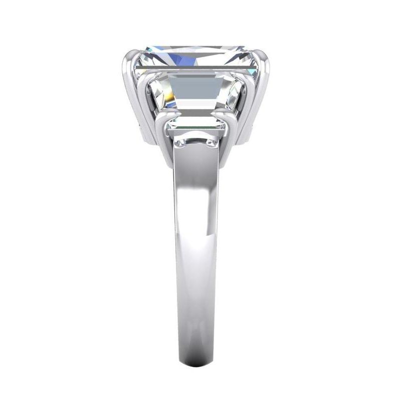 Natürlicher 7-Karat-Brillantdiamant-3-Stein-Verlobungsring aus Weißgold