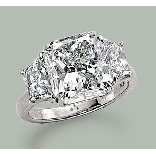 Natürlicher 7-Karat-Brillantdiamant-3-Stein-Verlobungsring aus Weißgold