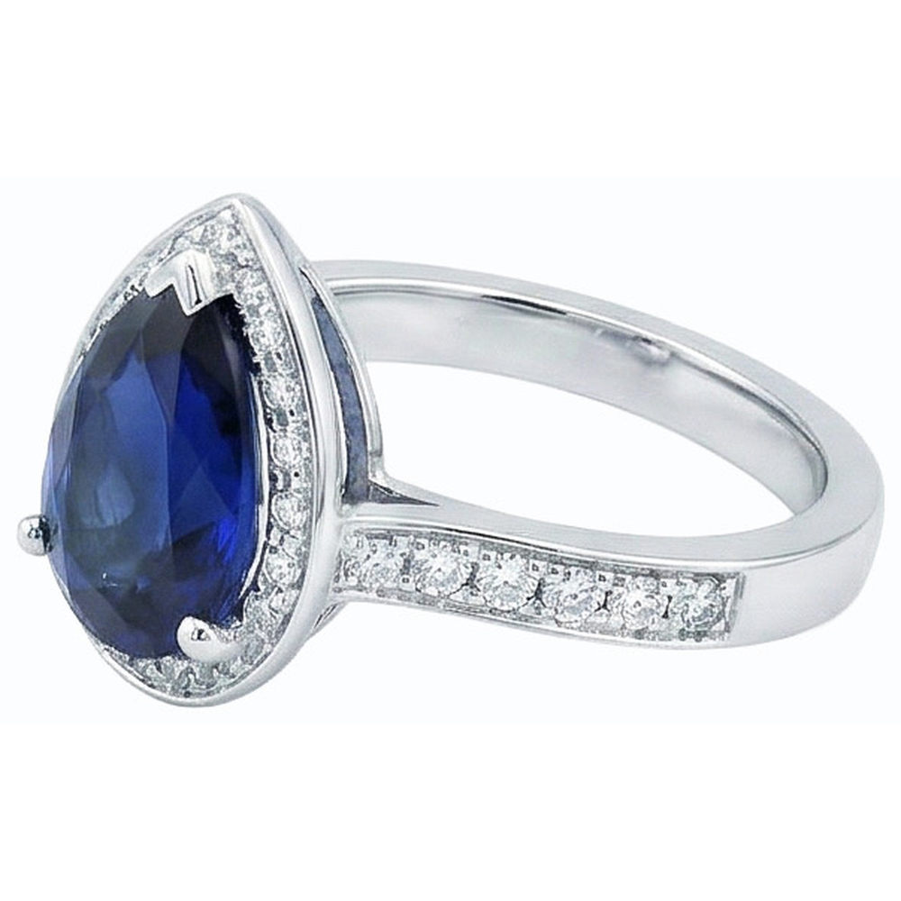 echter round diamant 4Karat ring auf Weiß